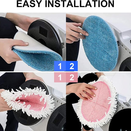 Spin Cordless Electric Mop Pads - 8 Pack Steam Electric Mop Reills it or Vmai/Eous/Idoo/Alabot/Devoac - 7.28inch Spin Replacement Mop Pads or loor Cleaning