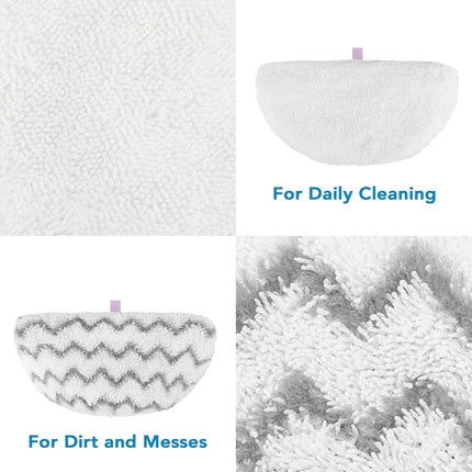Steam Mop Pads or Bissell Powerresh Steam Cleaner 1940 1806 1544 1440 2075A 2685A 19402 19404 19408 19409 1940A 1940 1940Q 1940T 1940W - Microiber Replacement Pad Reusable Washable - 12