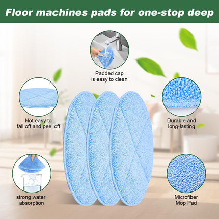 Commercial 17 Inch Microiber Carpet Bonnet loor Machines Pads Compatible with loor Machine: 3 Packs Microiber Carpet Bonnet loor Buer Pads