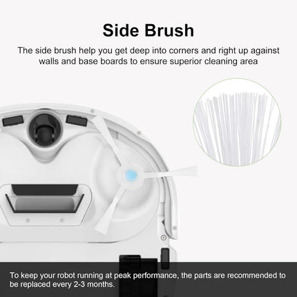 Replacement Accessories Compatible with Robot Sweeping Narwal T10,Microiber X2 ilters X4 Side Brushes X4 Mop Cloth X1 Brush