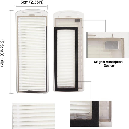 Replacement Accessories Compatible with Robot Sweeping Narwal T10,Microiber X2 ilters X4 Side Brushes X4 Mop Cloth X1 Brush
