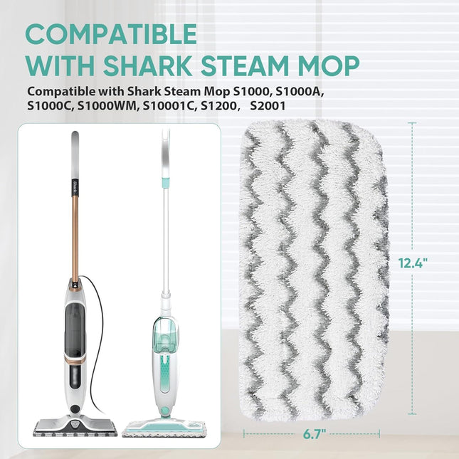 6 Pack S1000 S2001 Steam Mop Replacement Pads or Shark S1000 S1000A S1000C S1000WM S10001C S1200 & S2001 – product detail