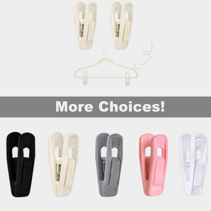 Velvet Hanger Clips for Velvet Hangers - 20 PCS Beige Non-Slip Velvet Clip for Skirt Hanger, Strong Flocking Clips Fit for Ivory Velvet Hangers