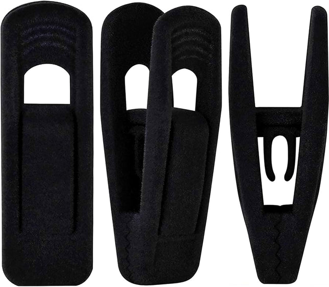 Black Velvet Hanger Clips (60-Pack) Strong Finger Clips for Velvet Hangers Skirt Hanger Clips Fit for