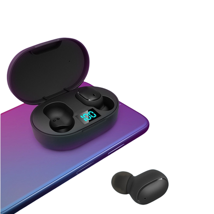 E6S Wireless 6D Stereo V5.0 Bluetooth-compatible In-ear Earbuds Sports Earphones with Mic