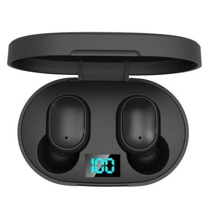 E6S Wireless 6D Stereo V5.0 Bluetooth-compatible In-ear Earbuds Sports Earphones with Mic