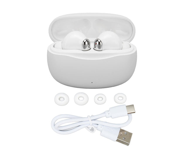 Language Translator Earbuds 144 Languages Noise Reduction Bluetooth 5.3 Wireless Smart Earphone White