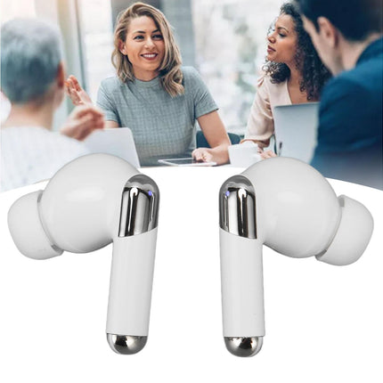 Language Translator Earbuds 144 Languages Noise Reduction Bluetooth 5.3 Wireless Smart Earphone White