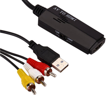 1080P High Clarity HDMI-compatible Male to Female RCA AV Video Audio Converter Cable Cord Adapter Long