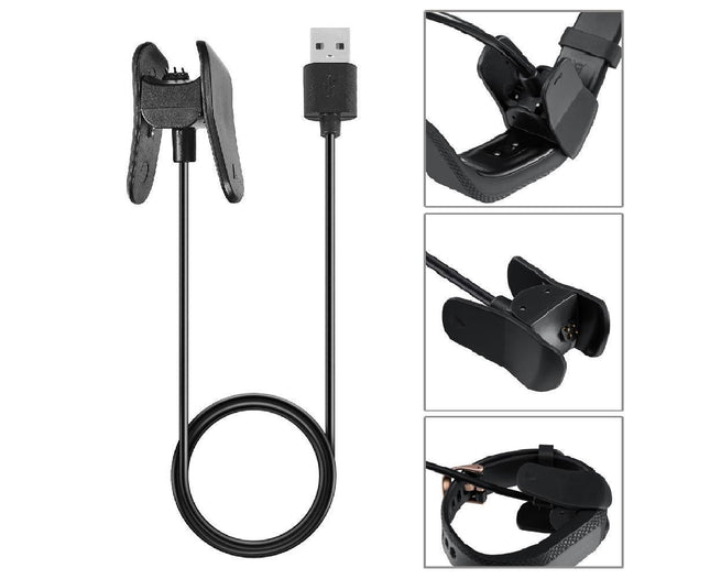 1m Smart Bracelet USB Charging Cable Clip-on Charger Cord for Vivosmart 4 V1263-JX-1035