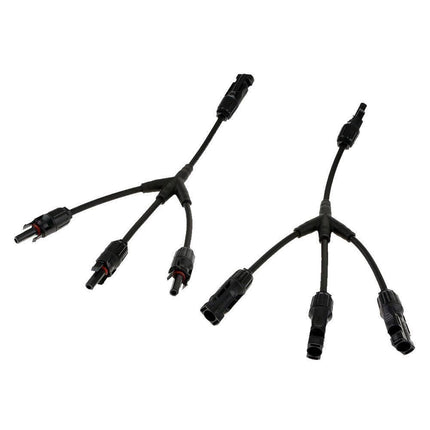 1Pair 3 Way Y Splitter Cable Plug Inline Solar PV Panel IP67 Connectors