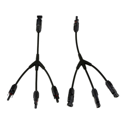1Pair 3 Way Y Splitter Cable Plug Inline Solar PV Panel IP67 Connectors