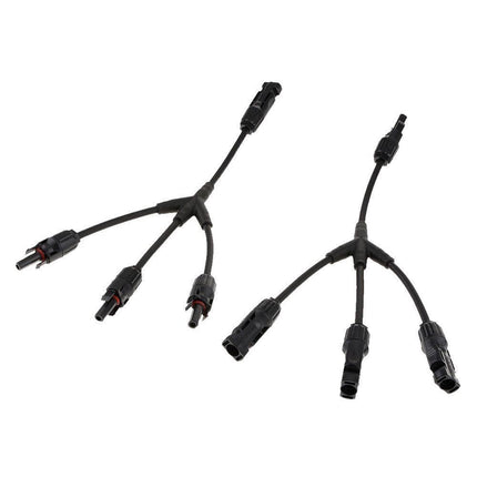1Pair 3 Way Y Splitter Cable Plug Inline Solar PV Panel IP67 Connectors