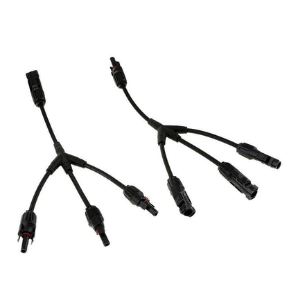 1Pair 3 Way Y Splitter Cable Plug Inline Solar PV Panel IP67 Connectors