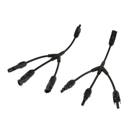 1Pair 3 Way Y Splitter Cable Plug Inline Solar PV Panel IP67 Connectors