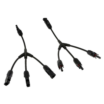 1Pair 3 Way Y Splitter Cable Plug Inline Solar PV Panel IP67 Connectors