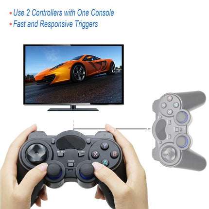 2.4G Wireless Gamepad with OTG Converter and Mobile Phone Holder for PS3 Phone Black