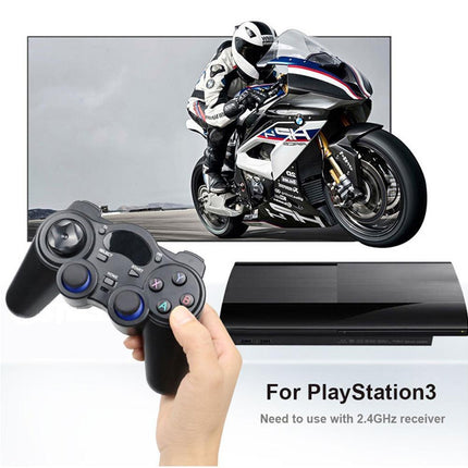 2.4G Wireless Gamepad with OTG Converter and Mobile Phone Holder for PS3 Phone Black