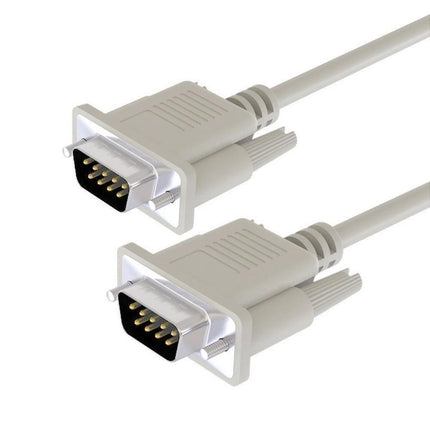 2Pcs 1.5/3/5m RS232 DB9 9Pin Serial Male to Male COM Port Data Converter Cable