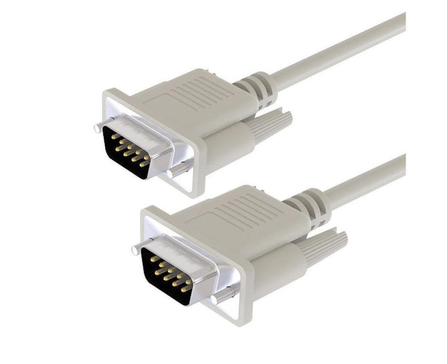 2Pcs 1.5/3/5m RS232 DB9 9Pin Serial Male to Male COM Port Data Converter Cable – product detail