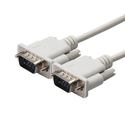 2Pcs 1.5/3/5m RS232 DB9 9Pin Serial Male to Male COM Port Data Converter Cable