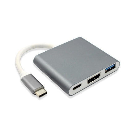 3 in 1 USB 3.1 Type-C to 4K UHD HDMI-compatible USB-C Hub Adapter Converter for Macbook As Shown