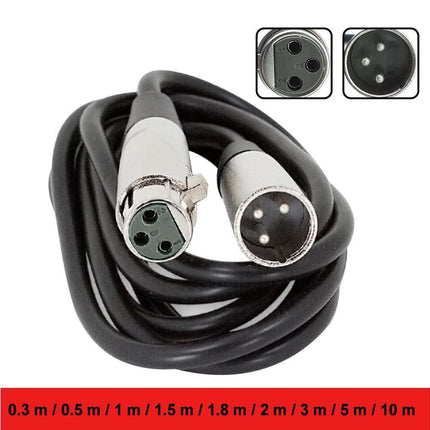 3 Pin XLR Male to Female Microphone Balanced Extension Audio Cord Cable Wire
