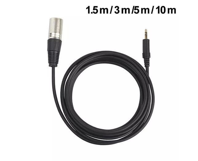 3.5mm Stereo Jack Plug to 3 Pin XLR Male Microphone Audio Cable Cord Adapter – product detail