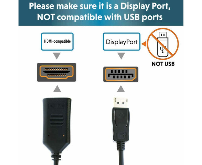 Active Display Port DP to HDMI-compatible Adapter Cable 4K 60HZ Male to Female Connector Black – product detail