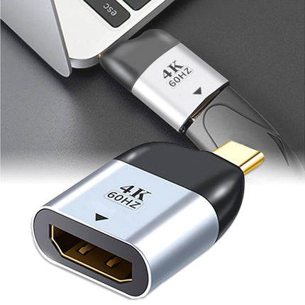 Compatible USB Type C to HDMI-compatible Cable 4K 60HZ Converter Adapter for Thunderbolt 3 Grey