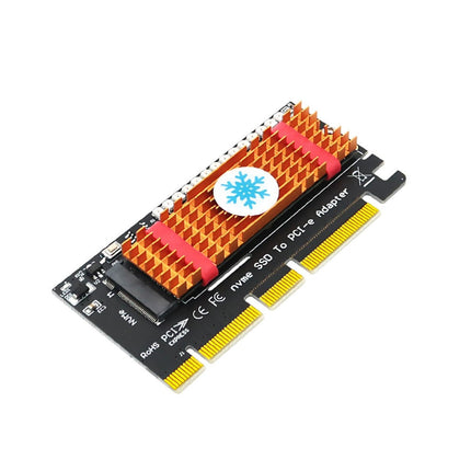 Converter Board Driver-free High Strength with Cool Light NVME SSD to PCI-E Adapter Card Cooling Sheet for Desktop Golden