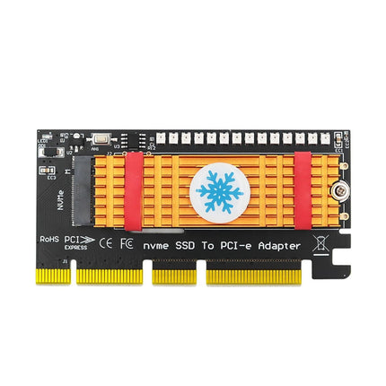 Converter Board Driver-free High Strength with Cool Light NVME SSD to PCI-E Adapter Card Cooling Sheet for Desktop Golden