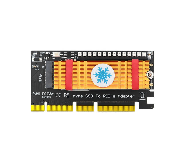 Converter Board Driver-free High Strength with Cool Light NVME SSD to PCI-E Adapter Card Cooling Sheet for – product detail