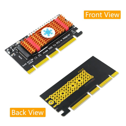 Converter Board Driver-free High Strength with Cool Light NVME SSD to PCI-E Adapter Card Cooling Sheet for Desktop Golden