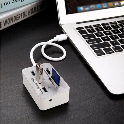 Multi-in-1 3 Ports USB 3.0 High Speed Hub Adapter with MS SD M2 TF Card Reader