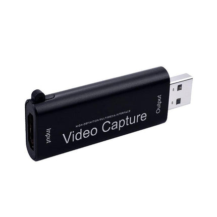 Portable 1080P USB 2.0 HDMI-compatible Video Audio Capture Card for Live Game Recording Black