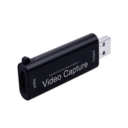 Portable 1080P USB 2.0 HDMI-compatible Video Audio Capture Card for Live Game Recording Black