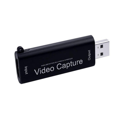 Portable 1080P USB 2.0 HDMI-compatible Video Audio Capture Card for Live Game Recording Black