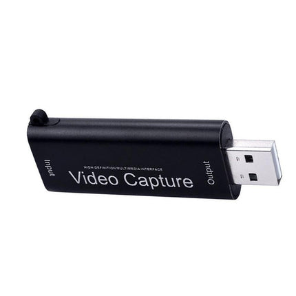 Portable 1080P USB 2.0 HDMI-compatible Video Audio Capture Card for Live Game Recording Black
