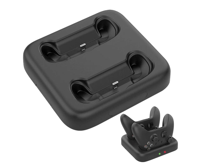 Portable Gamepad Wireless Charger with Dual Ports for Xbox Series X/S Controller Black V1263-JX-1091