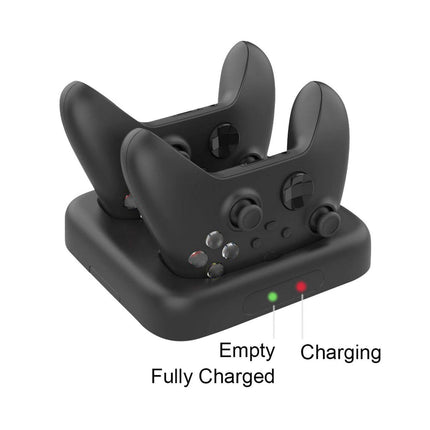 Portable Gamepad Wireless Charger with Dual Ports for Xbox Series X/S Controller Black