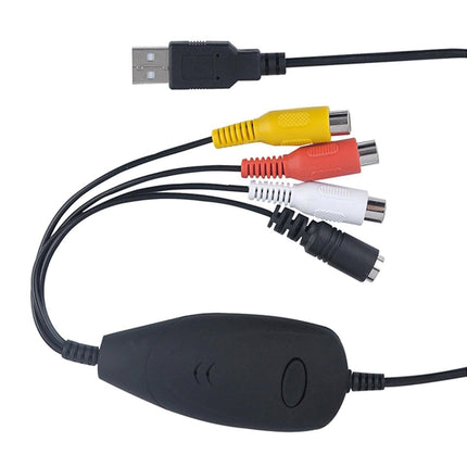 USB 2.0 Video Audio to HDD Converter Capture Card 3RCA Cable Scart RCA Adapter Black