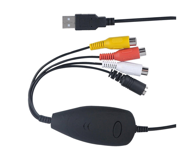 USB 2.0 Video Audio to HDD Converter Capture Card 3RCA Cable Scart RCA Adapter Black – product detail