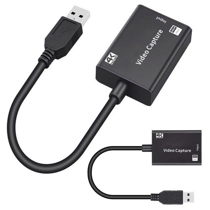 USB to HDMI-compatible High Clarity 1080P 4K Video Capture Card for Game Live Streaming Broadcast Black
