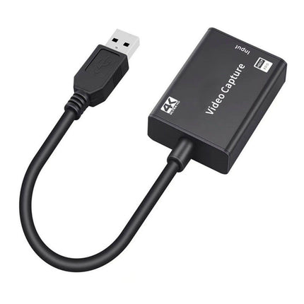 USB to HDMI-compatible High Clarity 1080P 4K Video Capture Card for Game Live Streaming Broadcast Black
