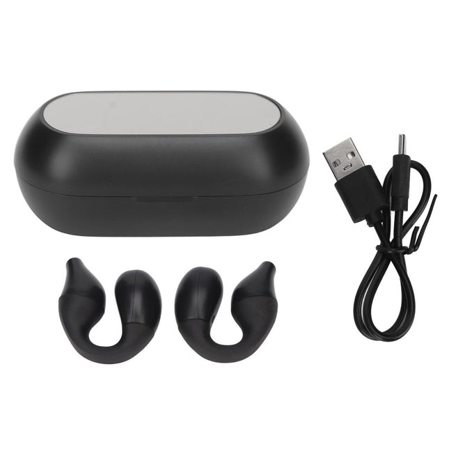 Open Ear Bluetooth Earbuds HiFi Noise Cancelling Waterproof Clip On Wireless Earphone for Cycling Driving