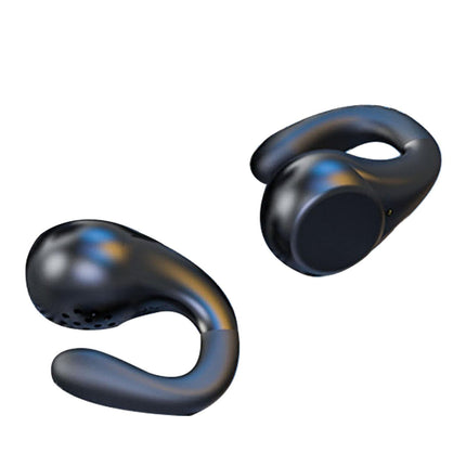 Ear Clip Bluetooth Earbuds HiFi Sound Open Ear Wireless Earphones with Power Display for Sports Running Black