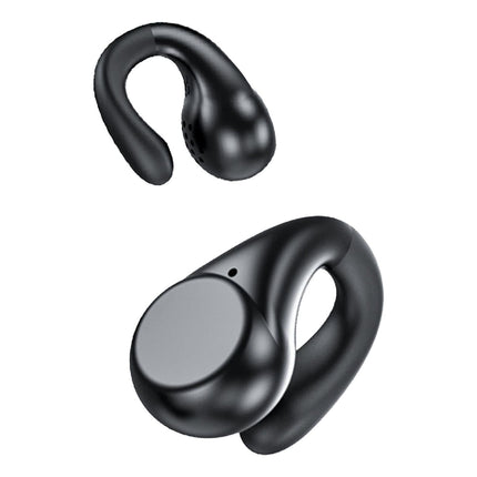 Ear Clip Bluetooth Earbuds HiFi Sound Open Ear Wireless Earphones with Power Display for Sports Running Black