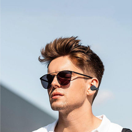 Ear Clip Bluetooth Earbuds HiFi Sound Open Ear Wireless Earphones with Power Display for Sports Running Black