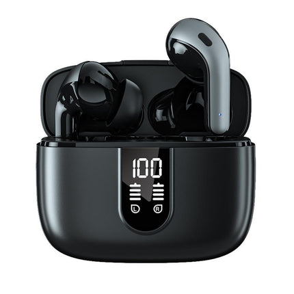 True Wireless Earbuds - LED Power Display - Bluetooth Earphones with Charging Case and Mic